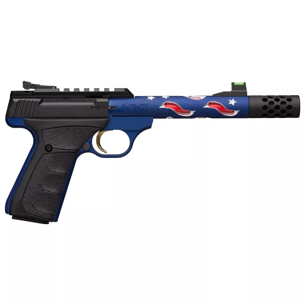 Buck Mark Plus Vision Americana Suppressor Ready 22lr 5.75" R,W,&B