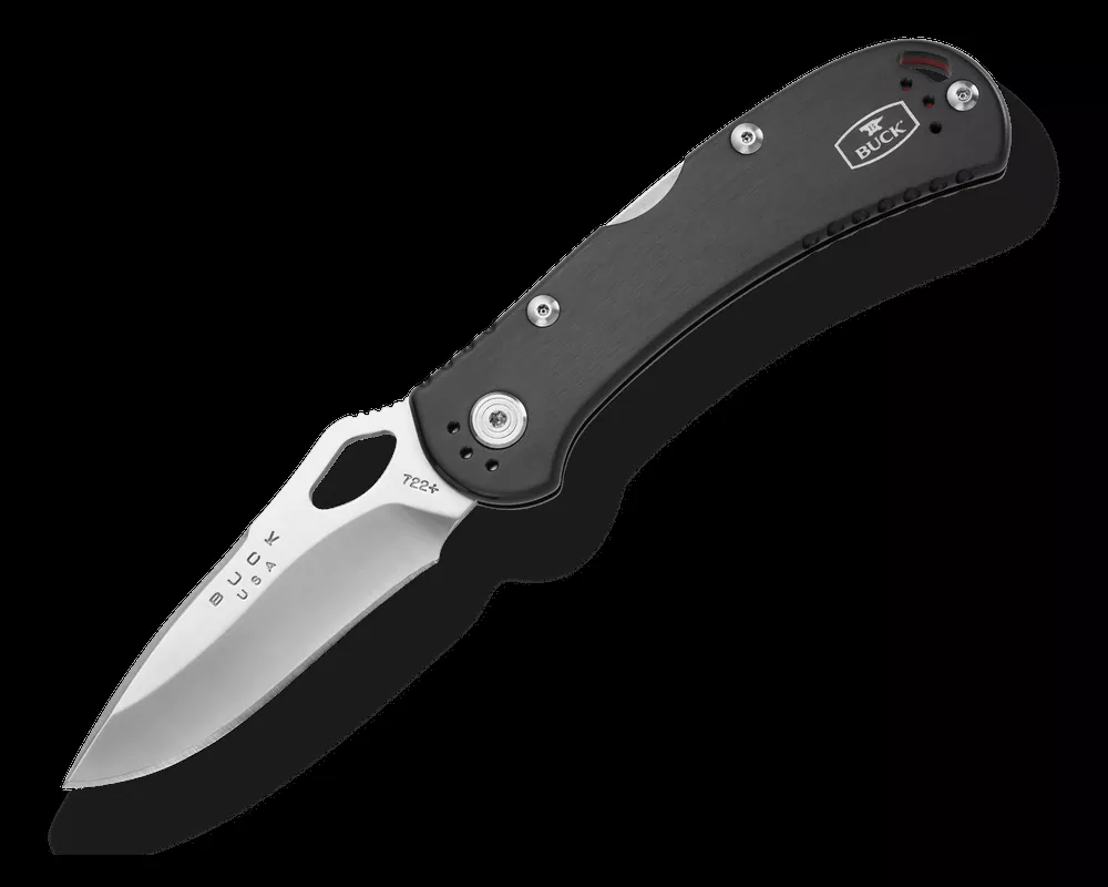 Buck Spitfire Black Folding Pocket Knife – EDC Lockback Knife