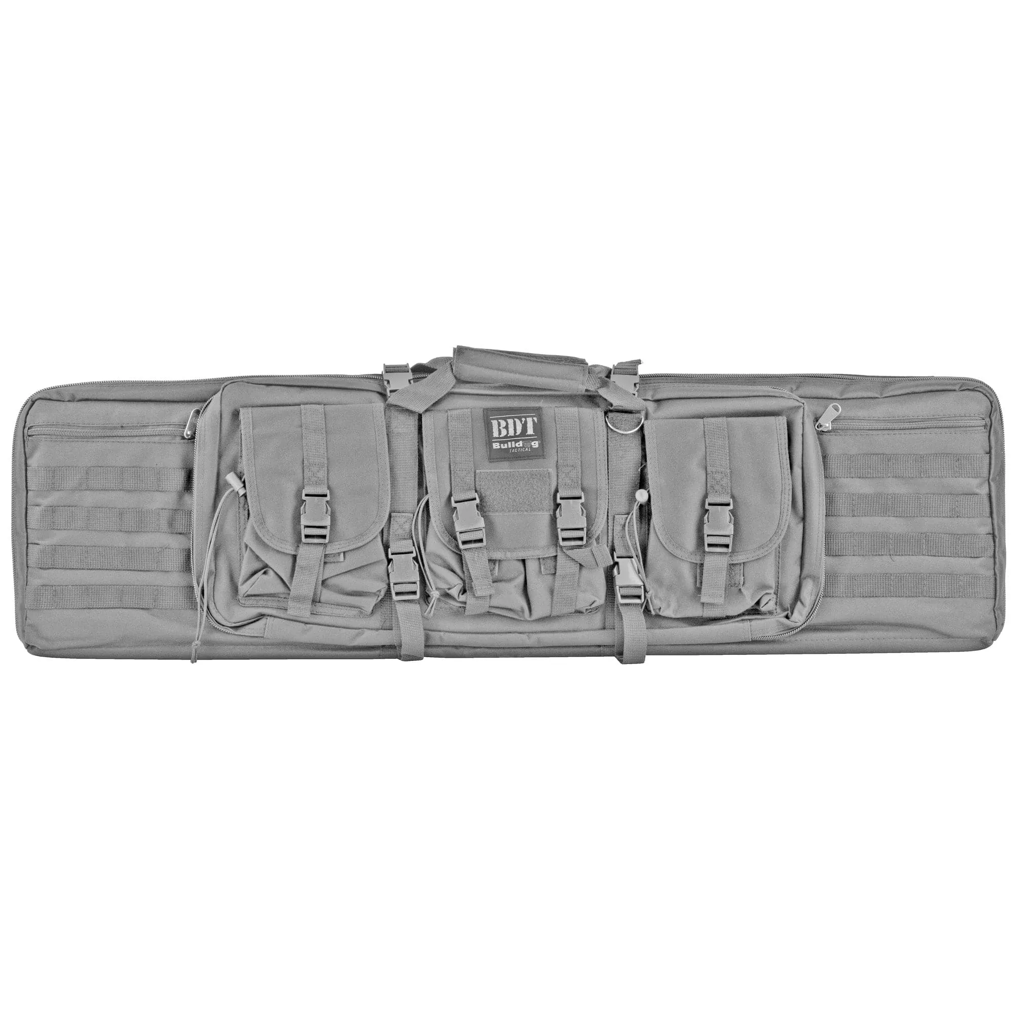 Bulldog 43″ Single Tactical Cs – 3 Large Accessory Pockets Grey