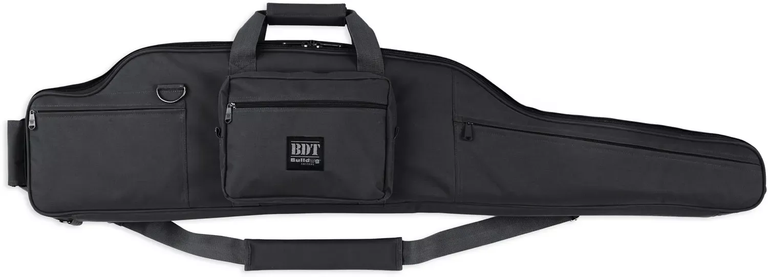 Bulldog BDT Tactical Long Range Rifle Case made of Water-Resistant 600D Polyester with Black Finish