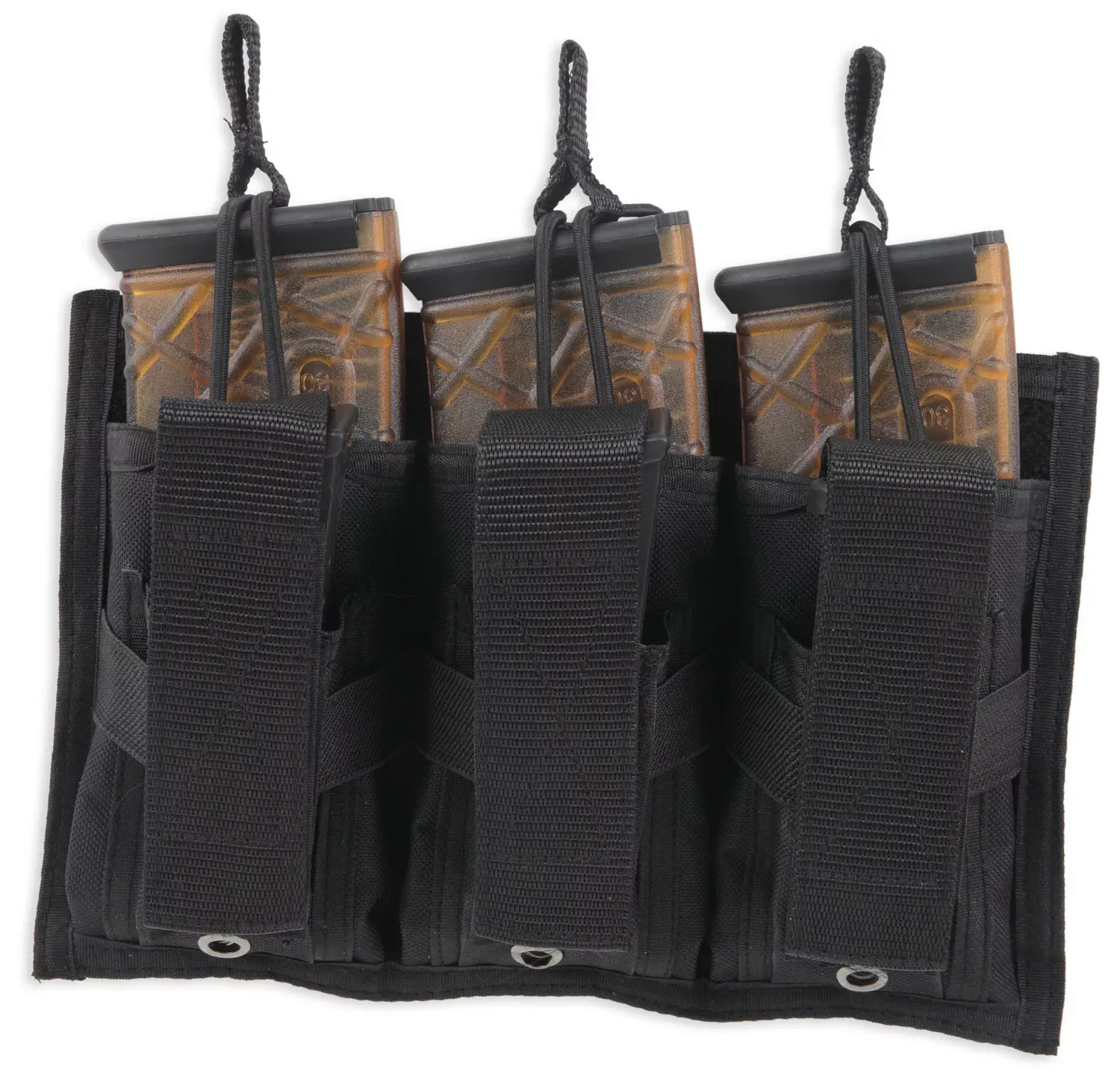 Bulldog Tri-Double Mag Pouch MOLLE Style Black & Belt Loop Mount Type 3 30-Round 5.56/223