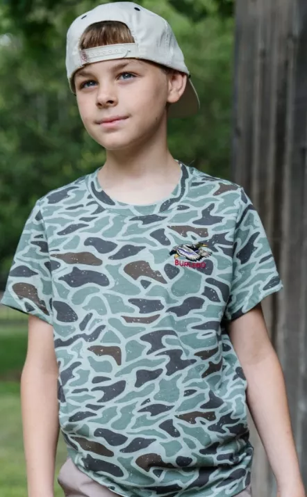 Burlebo Youth Pocket Tee – Retro Duck Camo