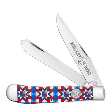 Burnt Bone Traditional Pocket Knife Single Clip Blade.