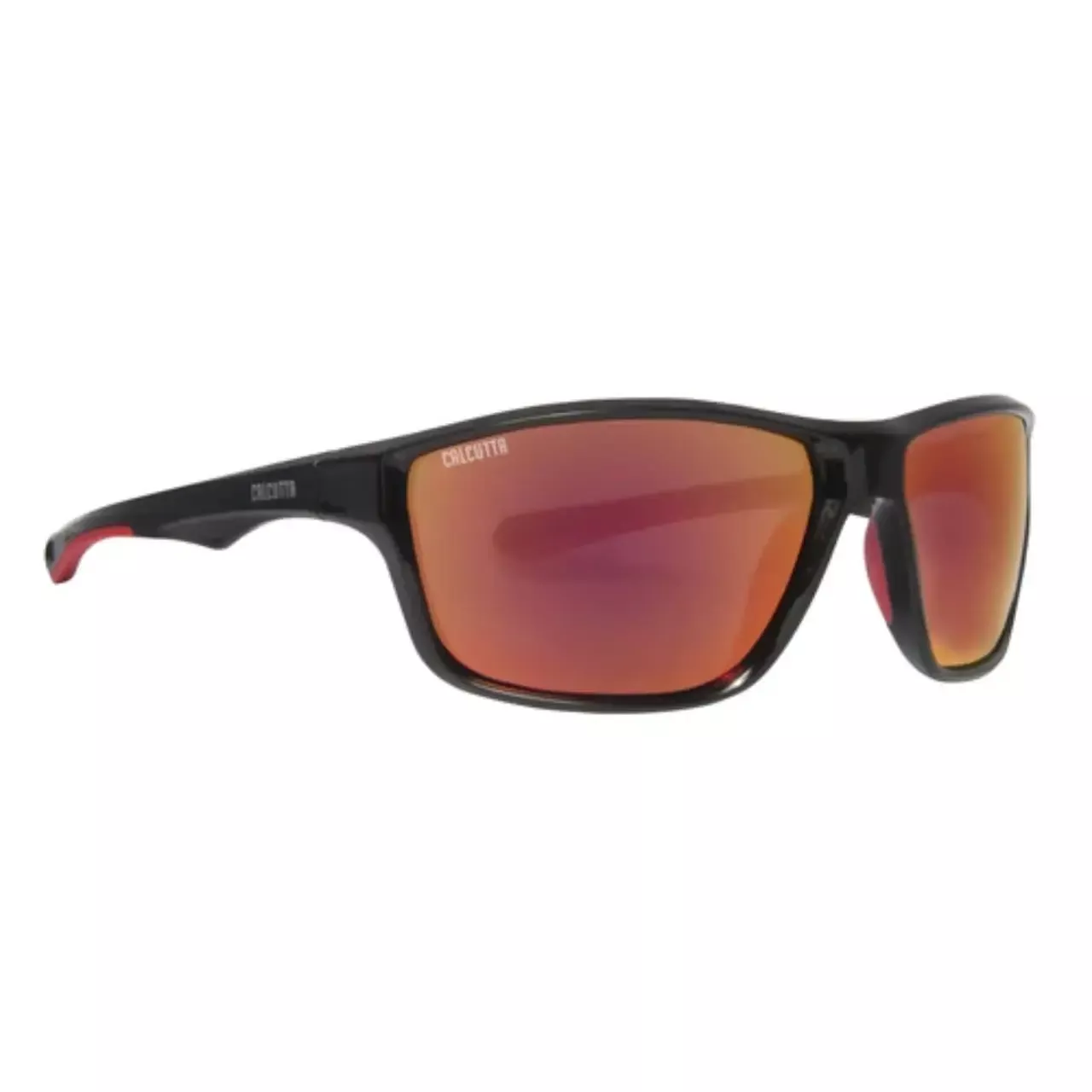 Calcutta Inlet Sunglasses - Shiny Black/Orange Fire Mirror