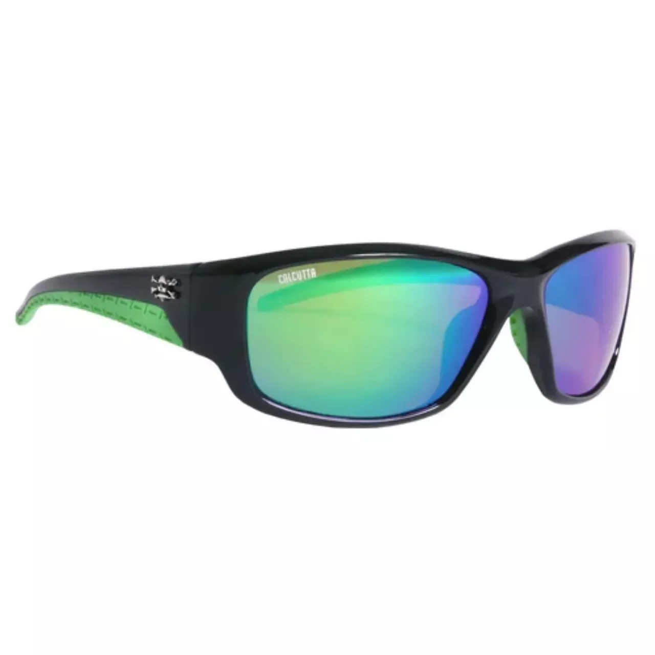 Calcutta Jost Sunglasses - Shiny Black/Green Mirror