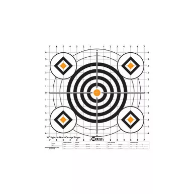 Caldwell 195781 Black & Orange 16" Sight-In Target (10 Pack)