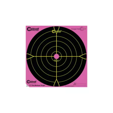 Caldwell 317536 Pink Peel 12" Bullseye Targets, 5 Sheets