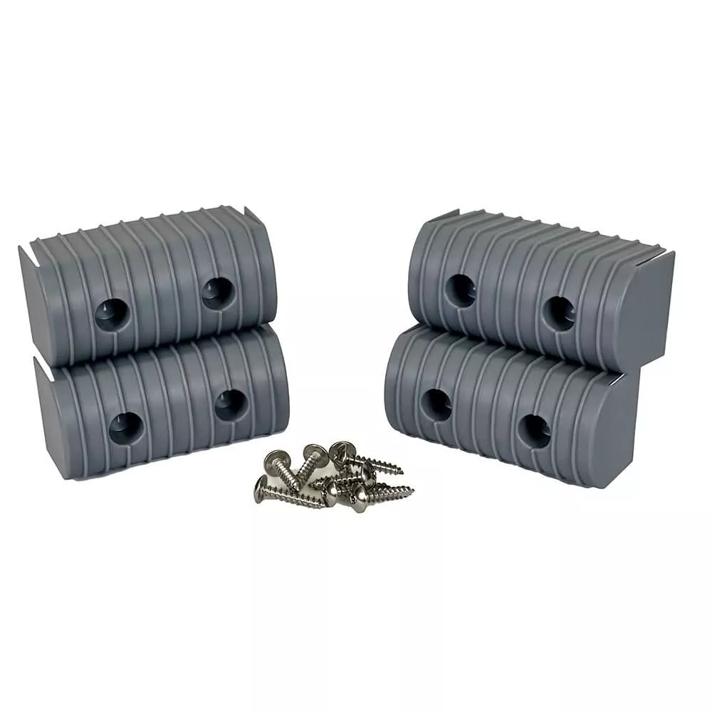 Caliber BunkWrap End Cap 2×4 Grey Accessory Kit with Stainless Steel Hardware – 4 Pack – 23051