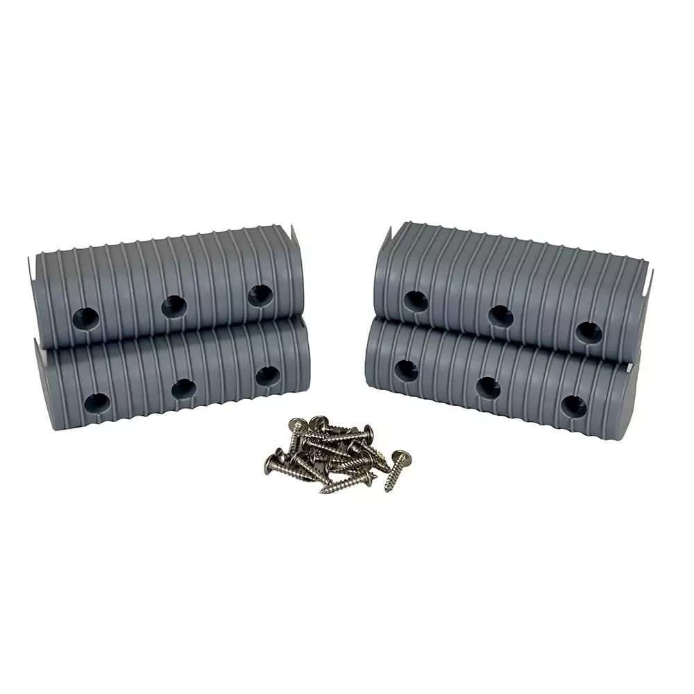 Caliber BunkWrap End Cap 2×6 Inch Grey Accessory Kit with Stainless Steel Hardware (4-Pack) – 23053