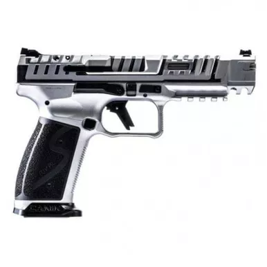 Canik SFx RIVAL-S 5″ Optic Ready Chrome Finished Steel Frame with 2-18rd Mags