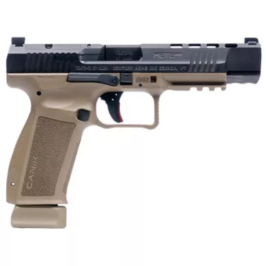 Canik TP9SFx Mete 9mm 5.2″ Barrel 3-Dot Sights Black/FDE 20rd