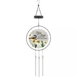 Carson Home Accents Solar Spinner Chime – 30 Inches – Bless This Home