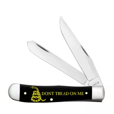 Case Dont Tread on Me Embellished Smooth Black Synthetic Trapper