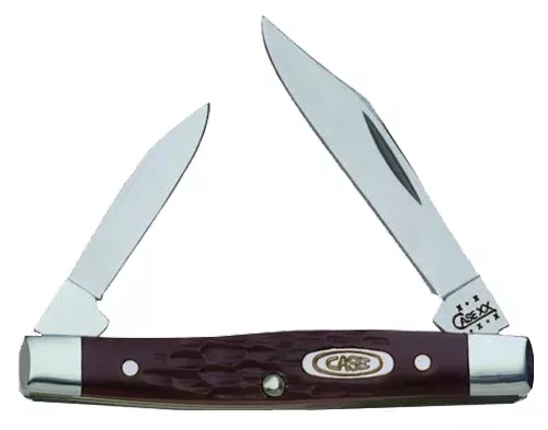 Case Pen Small 2"/1.47" Folding Clip/Pen Plain As-Ground Stainless Steel Blade Brown Jigged Synthetic Handle
