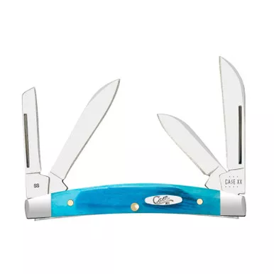 Case Sawcut Jig Caribbean Blue Bone Small Congress