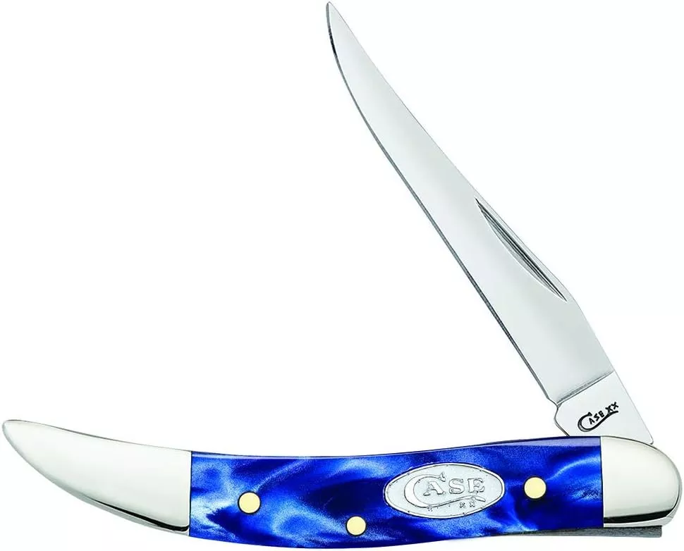 Case Tiny Toothpick Stainless Pocket Knife – Blue Pearl Kirinite #23437