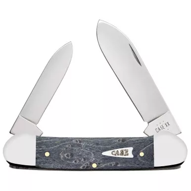 Case XX Canoe Gray Birdseye Maple Wood Stainless Folding Pocket Knife