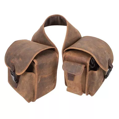 CASHEL COMPANY Distressed Leather Medium Horn Saddle Bag (SB-DL-HB-M)
