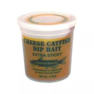 Catfish Charlie LD-12-12 Dip Bait Cheese 12oz Cheese 12OZ