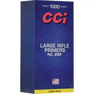 CCI 11 Standard Rifle Primers 200 Large, Yellow, 1000 Count