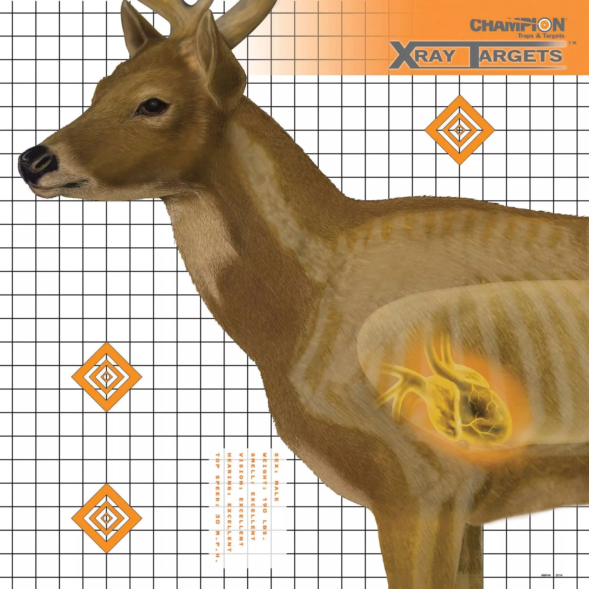 Champion X-ray Deer Target 25x25 In. 6 Pk