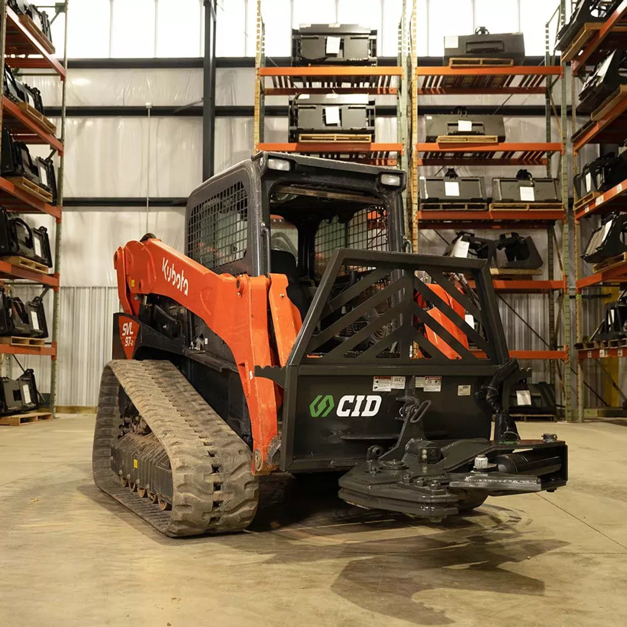 CID Rotating Tree Shear Attachment | Manual & Hydraulic Rotating | Cutting Capacity 12″ | 14-25 GPM | For Skid Steers