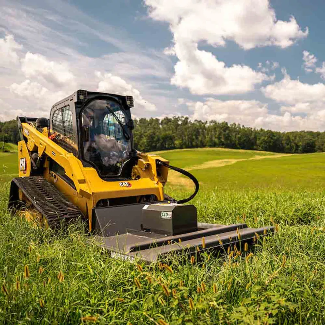CID Standard Duty Brush Cutter Attachment | Cutting Width 60" & 72" | 11-20 GPM | For Skid Steers