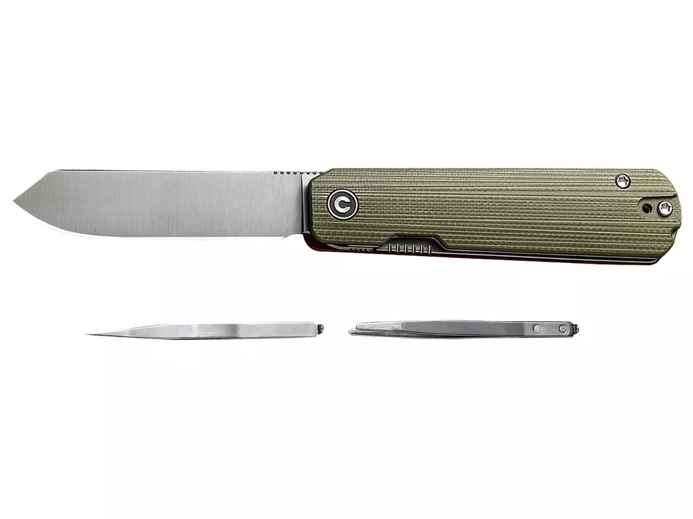 Civivi 2.83" Folding Spey Point Nitro-V Green G10 Handle Plain