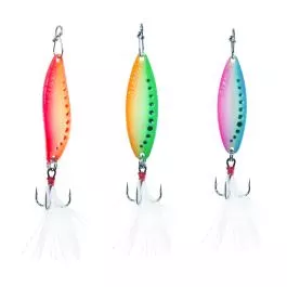 Clam Leech Flutter Spoon Kit - 1/16 oz. - Assorted Glow