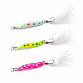 Clam Panfish Leech Spoon Kit - 1/32 oz. - Glow Wonderbread