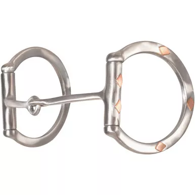 CLASSIC EQUINE Sherry Cervi Diamond D-Ring Barrel Bit with Square Bar (BBIT4DDR29SS)