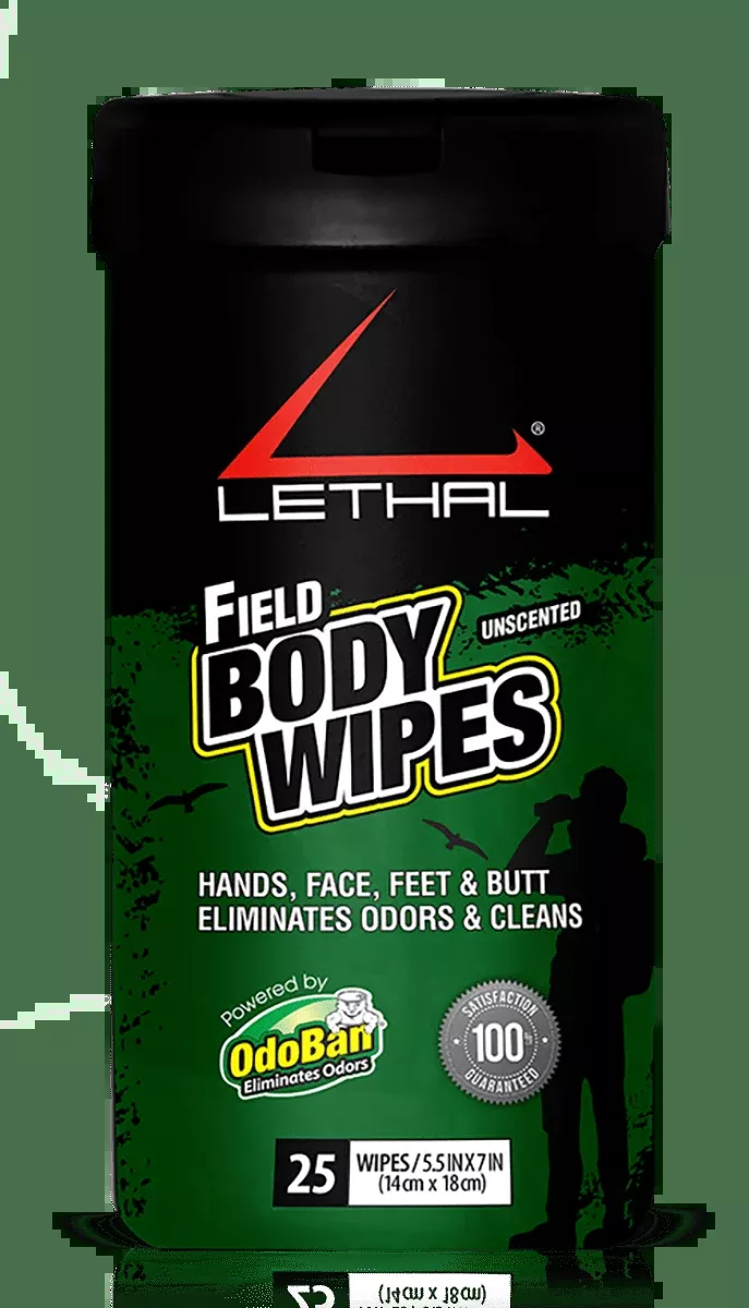 Clean Control/lethal Prod Field Body Wipes, Lethal 9423w6725wField Body Wipes 25