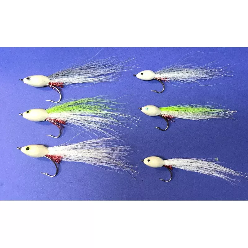 Clouser Floating Minnow|Black&White&Grayand White&Chartreuse and White|1&4