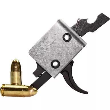 CMC Triggers 95501 AR15/AR10 9mm Single Stage Trigger, Curved Pin, 3-3.5 lbs Pull, Black