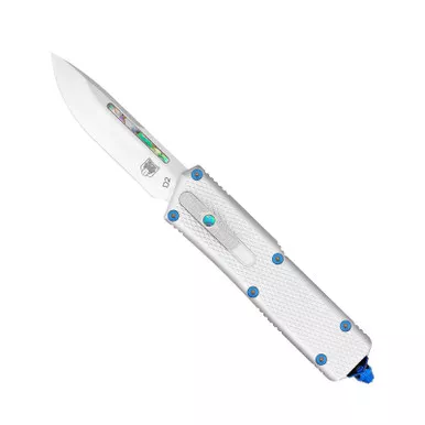 CobraTec Knives Abalone Automatic Knife 3.25" Silver