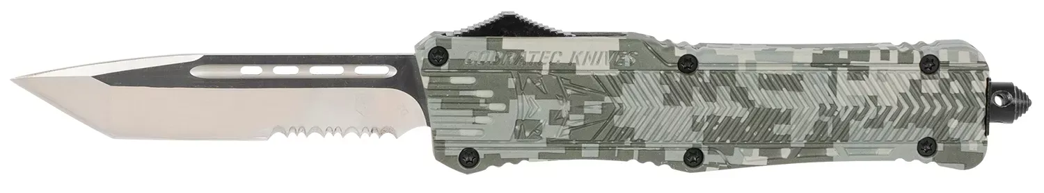 CobraTec Knives CTK-1 Large 3.75″ OTF Tanto Part Serrated D2