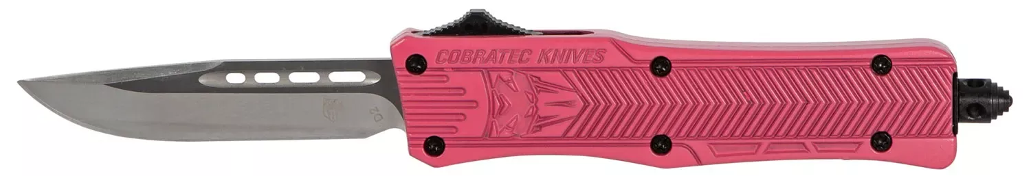 CobraTec Knives CTK-1Small 2.75" OTF Drop Point Plain D2 Steel Blade
