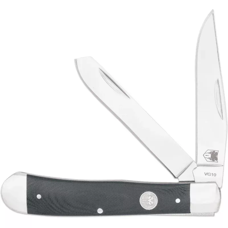 CobraTec Traditional Trapper Knife Folding Blade Black
