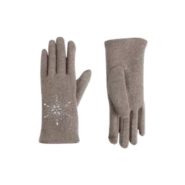 COCO + CARMEN Snowflake Touchscreen Glove - Tan