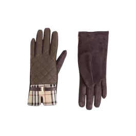 COCO + CARMEN Touch of Plaid Touchscreen Gloves - Grey
