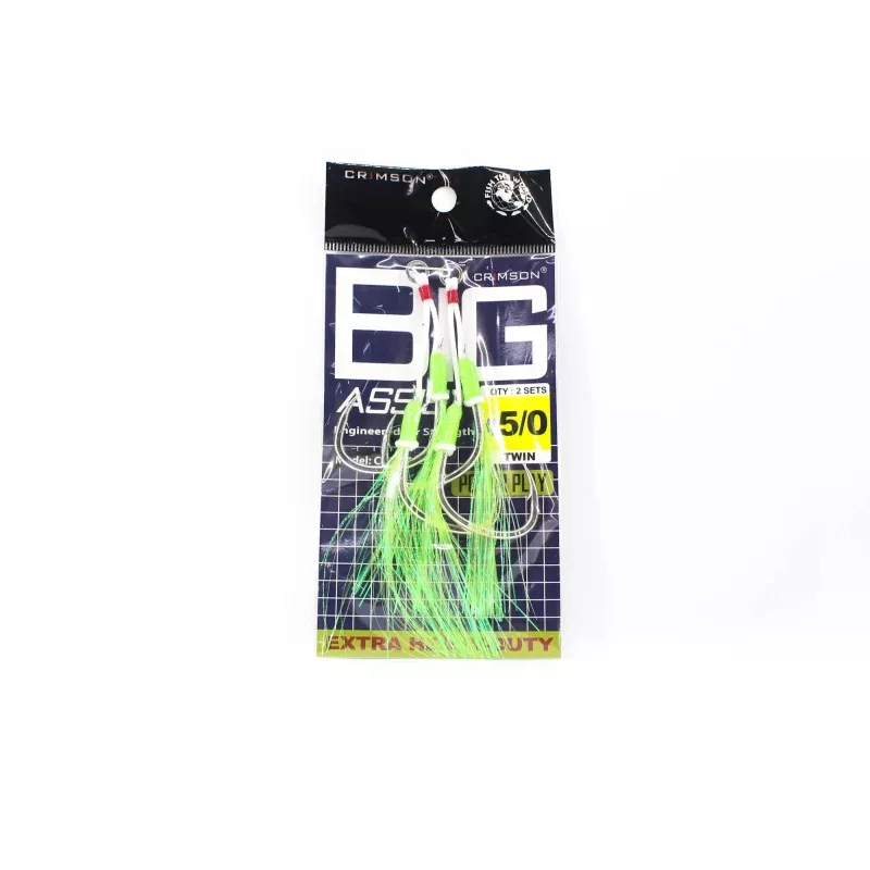 Crimson CBA-05 Big Assist Twin Hook 2 Sets Size 5/0 (5045)
