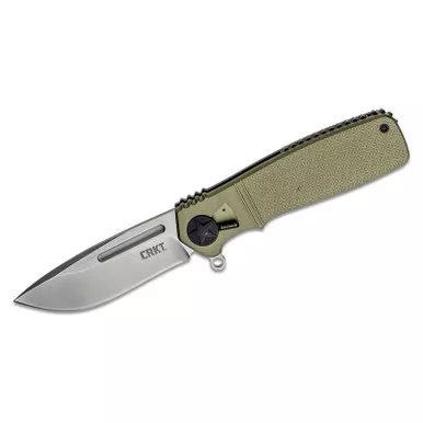 CRKT Homefront Flipper 3.5" Plain Folder Green Aluminum