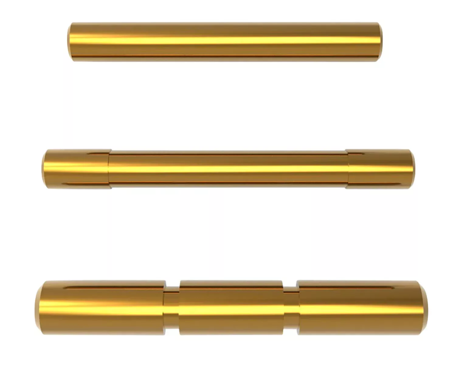 Cross Armory 3 Pin SetGold Steel for Glock Gen1-3