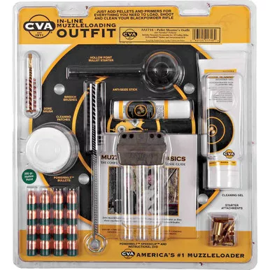 CVA AA1716 Muzzleloading Accessory Outfit 50 Caliber Pellet Shooter Kit, Copper