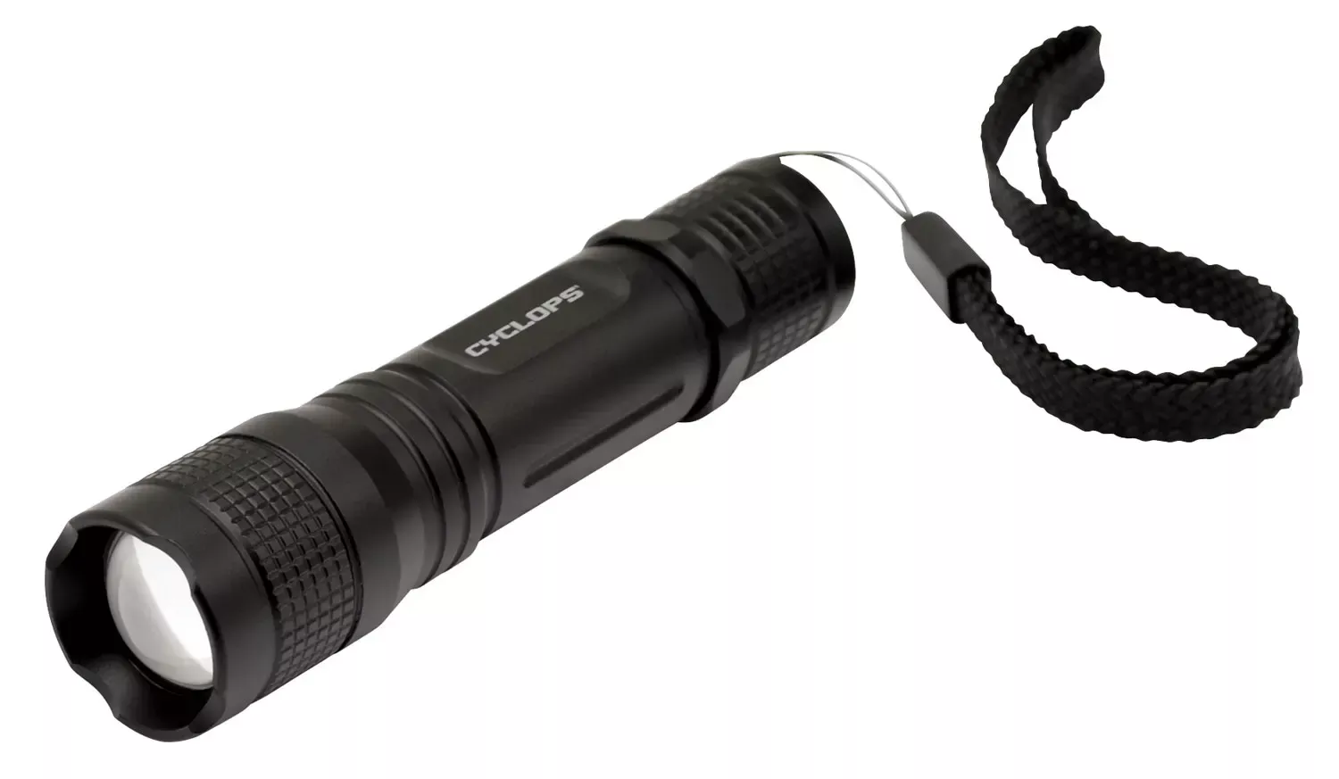 Cyclops Tactical Flashlight Black Anodized Aluminum White 150 Lumens Cree LED