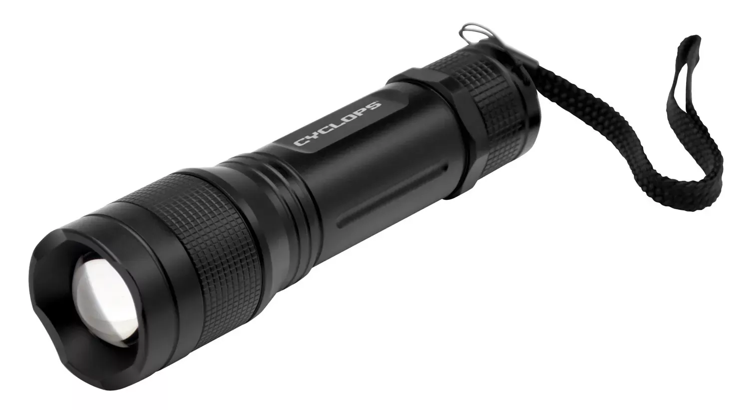 Cyclops Tactical Flashlight Black Anodized Aluminum White 350 Lumens LED