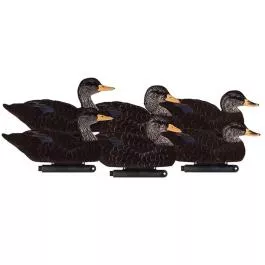 Dakota Decoy X-Treme Black Duck Fully Flock Float - 6 Pack