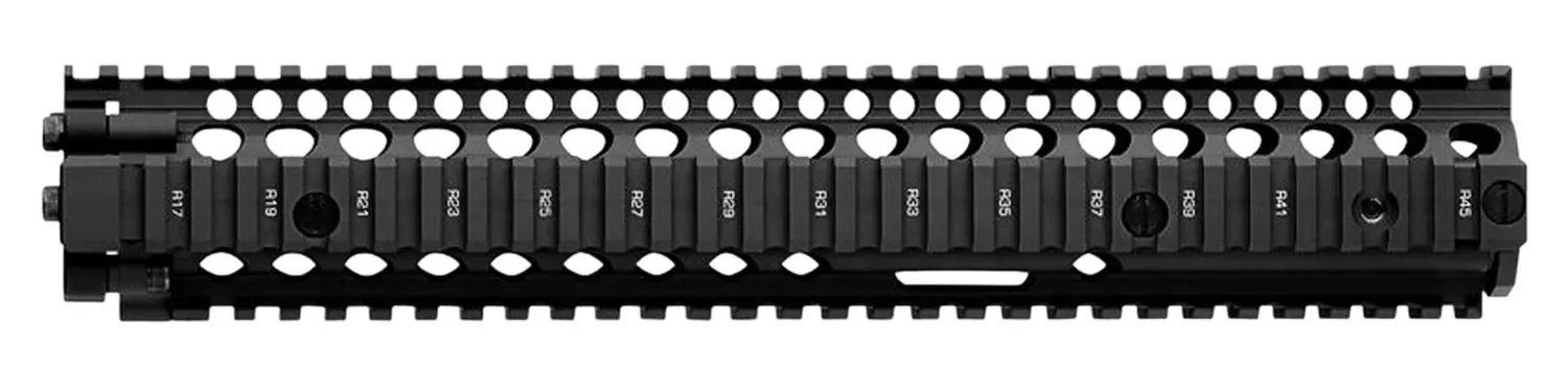 Daniel Defense M4A1 RIS II Handguard 12.25″ 2-Piece, Free-Floating Style Made of 6061-T6 Aluminum with Black Anodized Finish & Picatinny Rail for AR-15