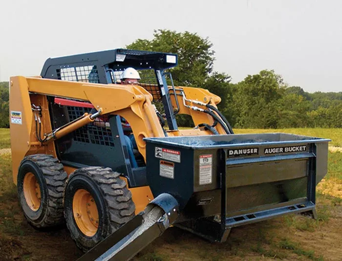 Danuser Auger Bucket Discharge Only | Width 21.5″ | 12 GPM | For Skid Steers