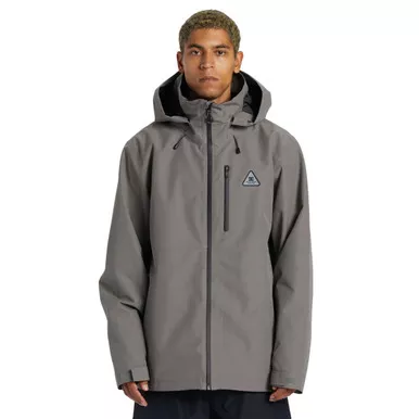 DC Men's Basis 30K Pewter Technical Snow Jacket (ADYTJ03059-KPF0)